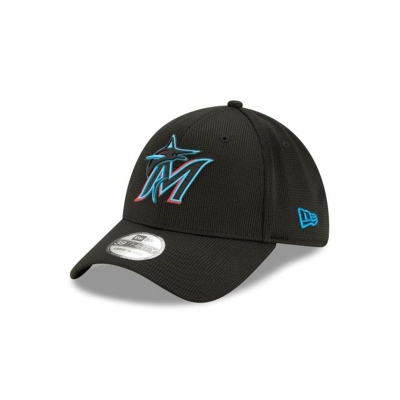 Sapca New Era Miami Marlins MLB Clubhouse Collection 39THIRTY Stretch Fit - Negrii